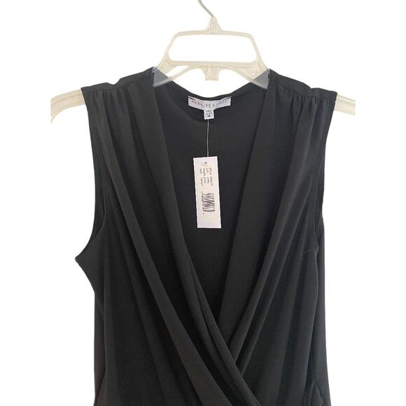 Annalee + Hope Little Black Romper with Faux Wrap Style One Piece Size Medium‎ - Picture 5 of 6
